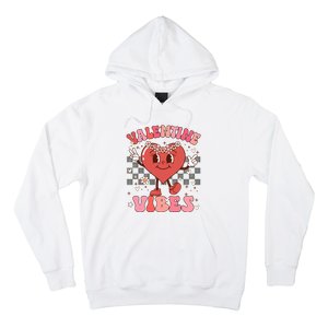 Groovy Checkered Valentine Vibes Valentines Day Hoodie