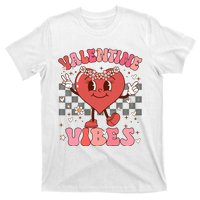 Groovy Checkered Valentine Vibes Valentines Day T-Shirt