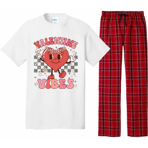 Groovy Checkered Valentine Vibes Valentines Day Pajama Set