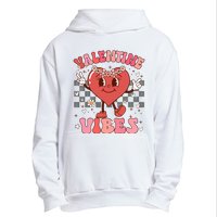 Groovy Checkered Valentine Vibes Valentines Day Urban Pullover Hoodie