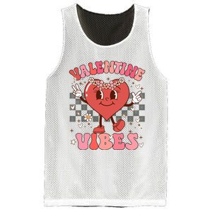 Groovy Checkered Valentine Vibes Valentines Day Mesh Reversible Basketball Jersey Tank