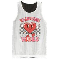 Groovy Checkered Valentine Vibes Valentines Day Mesh Reversible Basketball Jersey Tank