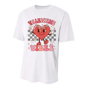 Groovy Checkered Valentine Vibes Valentines Day Performance Sprint T-Shirt