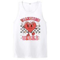 Groovy Checkered Valentine Vibes Valentines Day PosiCharge Competitor Tank