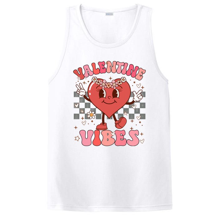 Groovy Checkered Valentine Vibes Valentines Day PosiCharge Competitor Tank