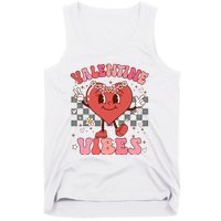 Groovy Checkered Valentine Vibes Valentines Day Tank Top