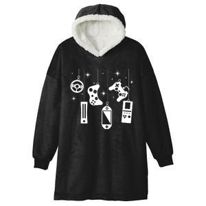 Gamer Christmas Video Game Controller Xmas Gaming Pajama Hooded Wearable Blanket