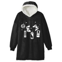 Gamer Christmas Video Game Controller Xmas Gaming Pajama Hooded Wearable Blanket