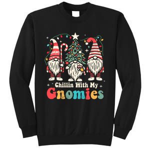 Groovy Chillin With My Gnomies Funny Christmas Family Gnomes Sweatshirt