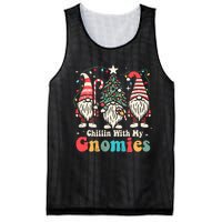 Groovy Chillin With My Gnomies Funny Christmas Family Gnomes Mesh Reversible Basketball Jersey Tank