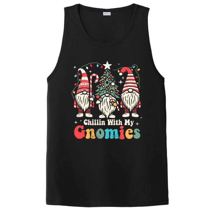 Groovy Chillin With My Gnomies Funny Christmas Family Gnomes PosiCharge Competitor Tank