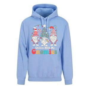 Groovy Chillin With My Gnomies Funny Christmas Family Gnomes Unisex Surf Hoodie