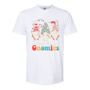 Groovy Chillin With My Gnomies Funny Christmas Family Gnomes Softstyle CVC T-Shirt