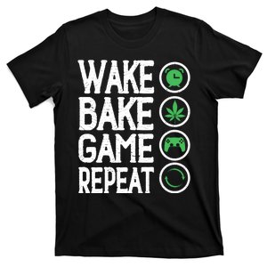 Game Controllers Wake Bake Game Repeat Gift Video Games T-Shirt