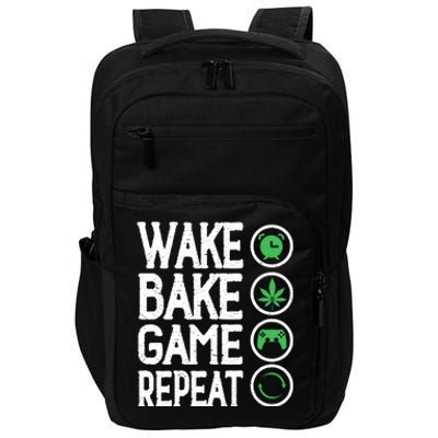 Game Controllers Wake Bake Game Repeat Gift Video Games Impact Tech Backpack