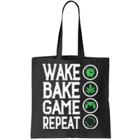 Game Controllers Wake Bake Game Repeat Gift Video Games Tote Bag