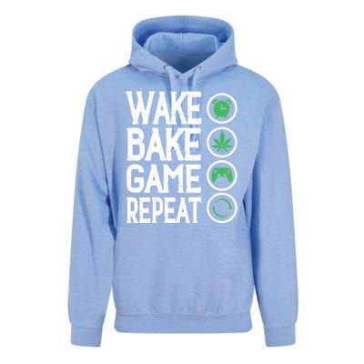 Game Controllers Wake Bake Game Repeat Gift Video Games Unisex Surf Hoodie