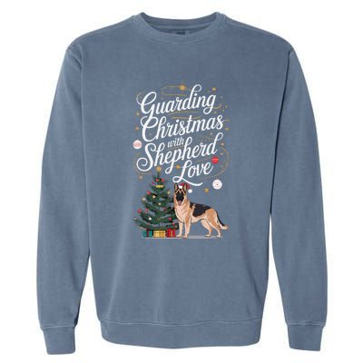 Guarding Christmas With German Shepherd Love Dog Mom Garment-Dyed Sweatshirt