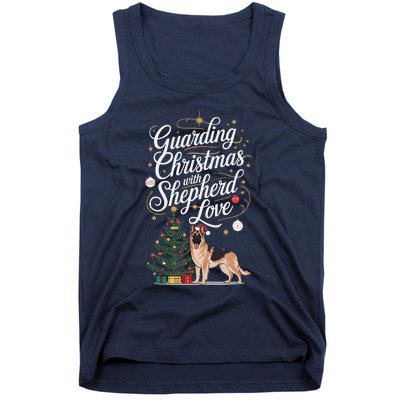 Guarding Christmas With German Shepherd Love Dog Mom Tank Top