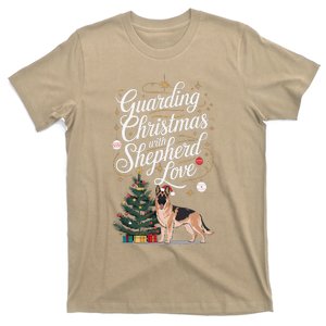 Guarding Christmas With German Shepherd Love Dog Mom T-Shirt