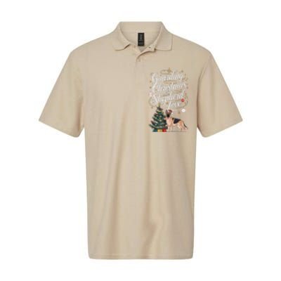 Guarding Christmas With German Shepherd Love Dog Mom Softstyle Adult Sport Polo