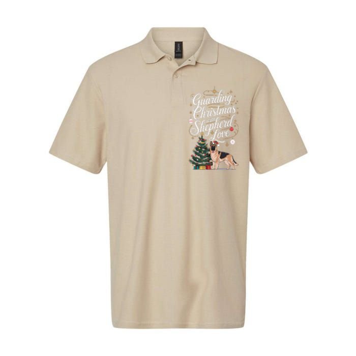 Guarding Christmas With German Shepherd Love Dog Mom Softstyle Adult Sport Polo