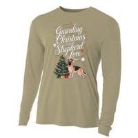 Guarding Christmas With German Shepherd Love Dog Mom Cooling Performance Long Sleeve Crew