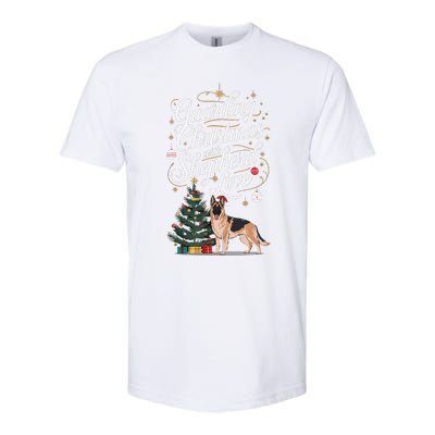 Guarding Christmas With German Shepherd Love Dog Mom Softstyle CVC T-Shirt