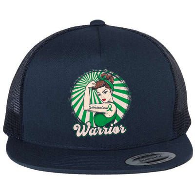 Gallbladder Cancer Warrior Gift Gallbladder Cancer Awareness Gift Flat Bill Trucker Hat