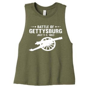 Gettysburg Civil War Battle Women's Racerback Cropped Tank