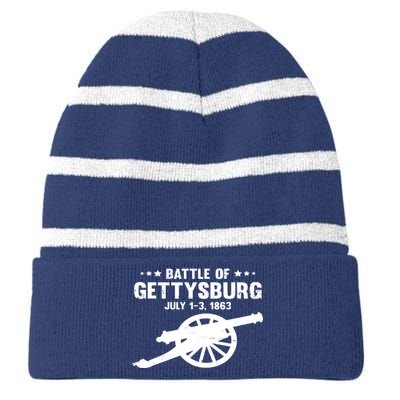 Gettysburg Civil War Battle Striped Beanie with Solid Band