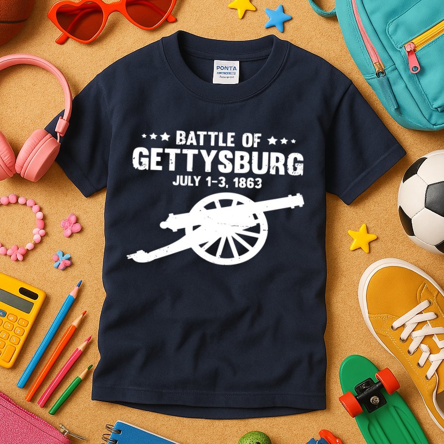 Gettysburg Civil War Battle Kids T-Shirt