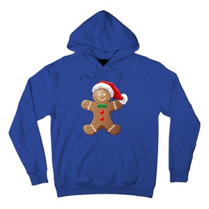 Gingerbread Cookie With Santa Claus Hat Christmas Gift Hoodie