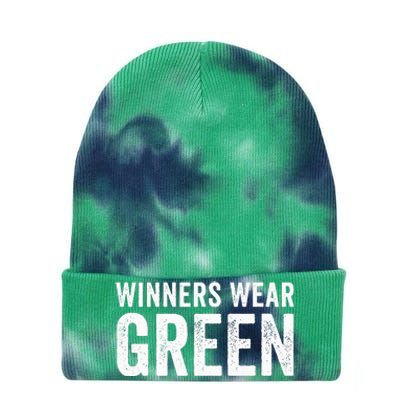 Green Color War Camp Team Game Competition Winners Tie Dye 12in Knit Beanie