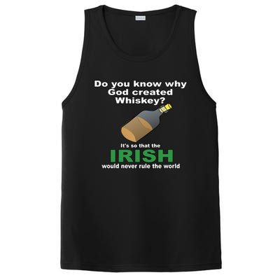 God Created Whiskey So That The Irish Would Never Rule World Great Gift PosiCharge Competitor Tank