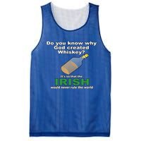 God Created Whiskey So That The Irish Would Never Rule World Great Gift Mesh Reversible Basketball Jersey Tank