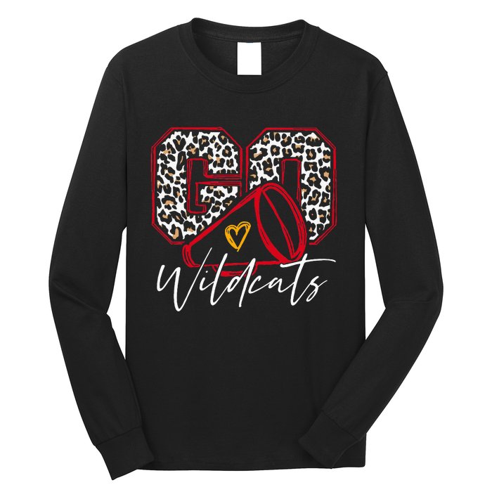 Go Cheer Wildcats Name Athletic Sport Gift Long Sleeve Shirt