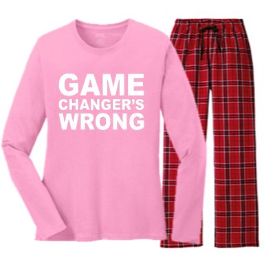 Game Changer's Wrong Women's Long Sleeve Flannel Pajama Set 