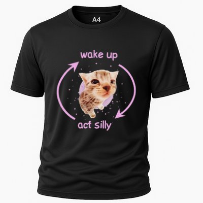Girl Cats Wake Up Act Silly Cat Meme Certified Freak Performance Shirt