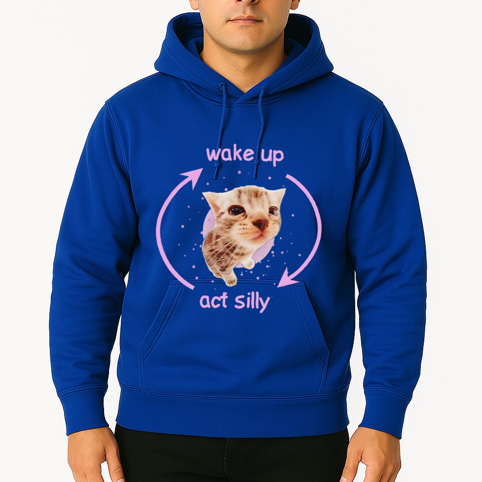 Girl Cats Wake Up Act Silly Cat Meme Certified Freak Hoodie
