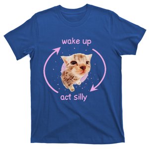 Girl Cats Wake Up Act Silly Cat Meme Certified Freak T-Shirt