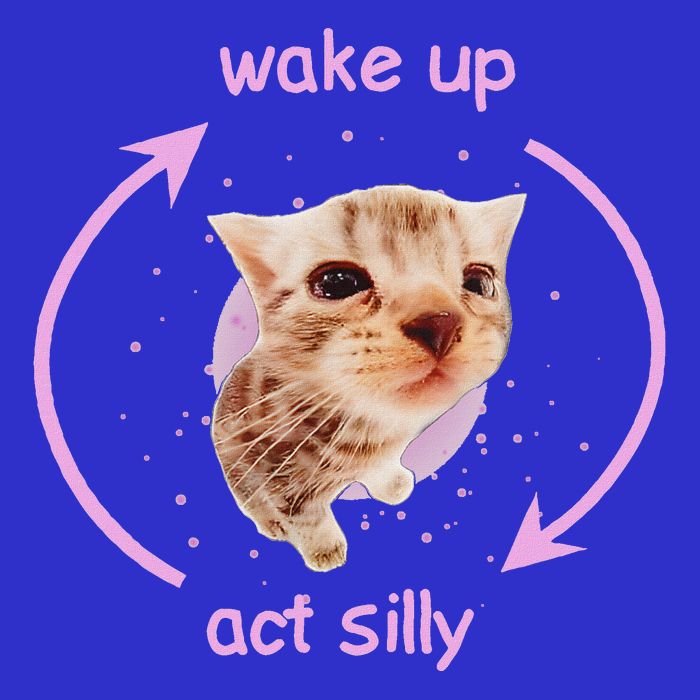 Girl Cats Wake Up Act Silly Cat Meme Certified Freak Zip Tote Bag