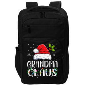 Grandma Claus Xmas Santa Matching Family Christmas Pajamas Impact Tech Backpack