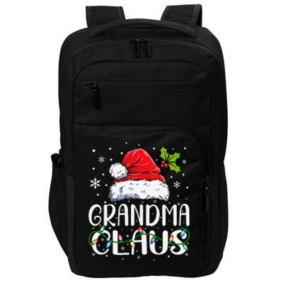 Grandma Claus Xmas Santa Matching Family Christmas Pajamas Impact Tech Backpack