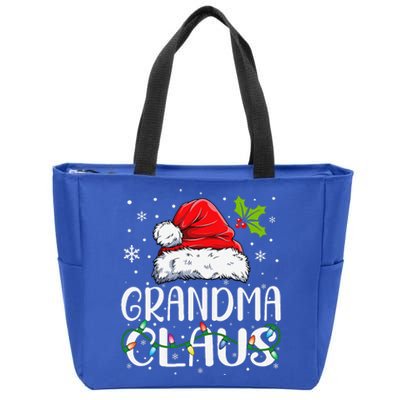 Grandma Claus Xmas Santa Matching Family Christmas Pajamas Zip Tote Bag