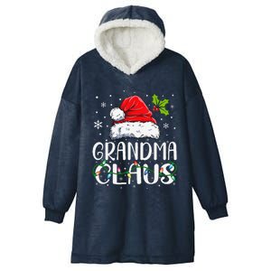 Grandma Claus Xmas Santa Matching Family Christmas Pajamas Hooded Wearable Blanket