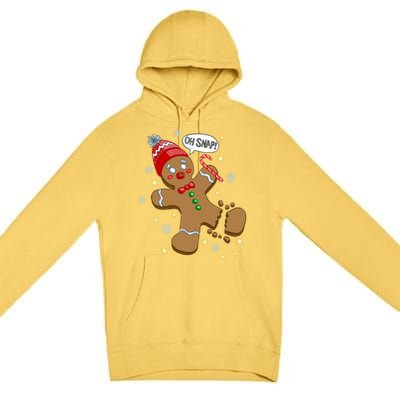 Gingerbread Cookie Xmas Oh Snap Funny Cute Christmas Gift Premium Pullover Hoodie