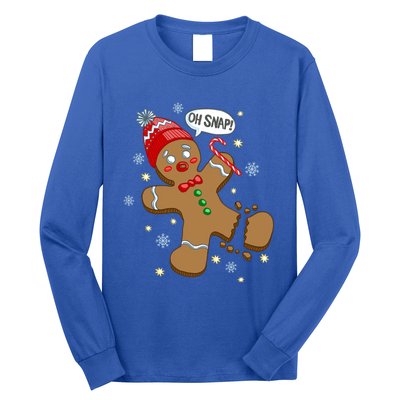 Gingerbread Cookie Xmas Oh Snap Funny Cute Christmas Gift Long Sleeve Shirt