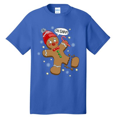 Gingerbread Cookie Xmas Oh Snap Funny Cute Christmas Gift Tall T-Shirt