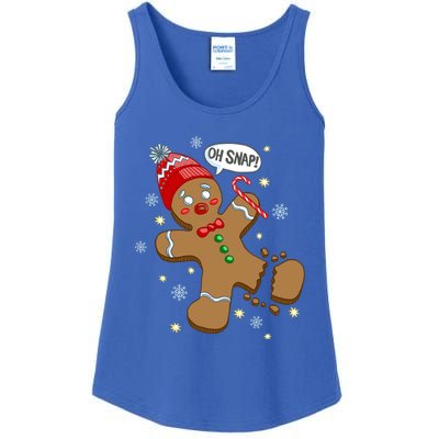 Gingerbread Cookie Xmas Oh Snap Funny Cute Christmas Gift Ladies Essential Tank